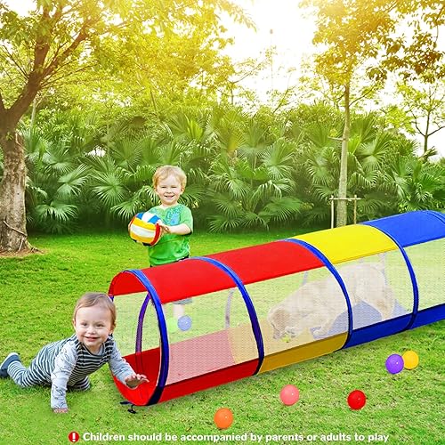 Miniatura 10 de Túnel de juego para niños pequeños de 1 a 3 años, juguetes de gateo para bebés de 1, 2, 3, 4 años, regalo de cumpleaños, túnel desplegable de 6