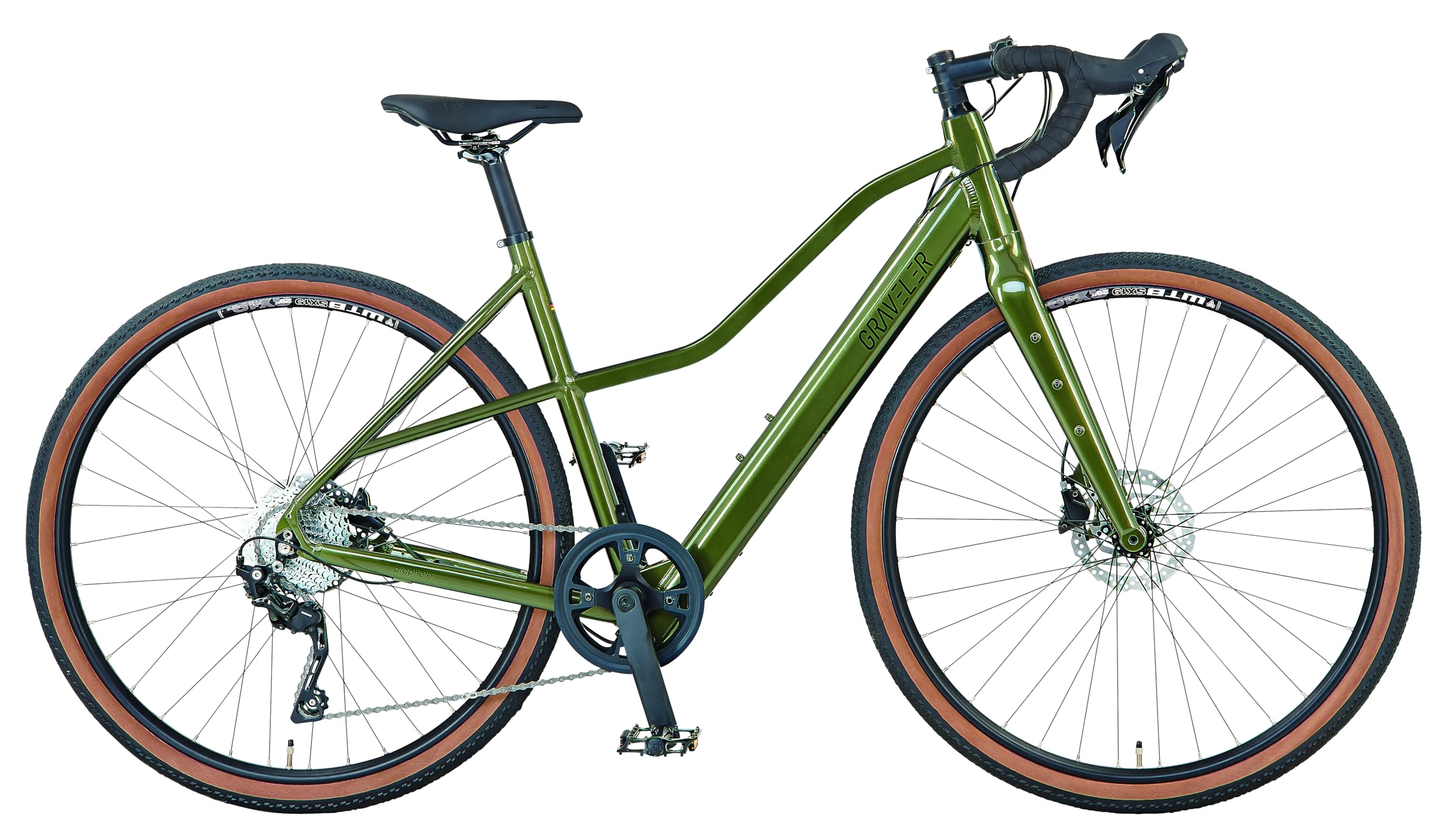 Prophete Graveler 1.0 Gravel E-Bike Trapez 28 Zoll - 360 Wh - Integrierter  Akku - Heckmotor AEG - 10-Gang Kettenschaltung - HDY. Scheibenbremse -  Rahemnhhe 48 cm : Amazon.de: Sport & Freizeit