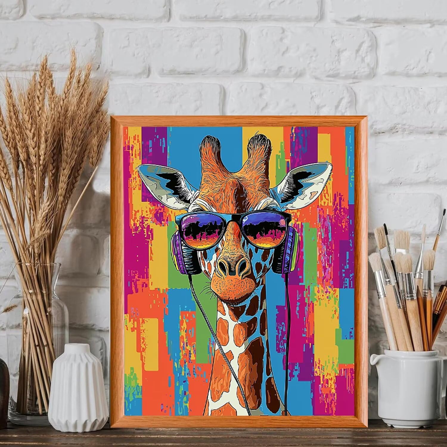 WEISHIWE Dipingere con i Numeri Adulti Giraffa, 60x80cm s-1129