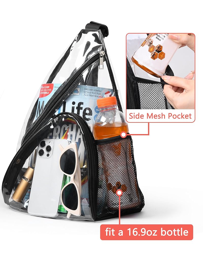 Amazon.com | HULISEN Clear Sling Bag, Clear Bag Stadium