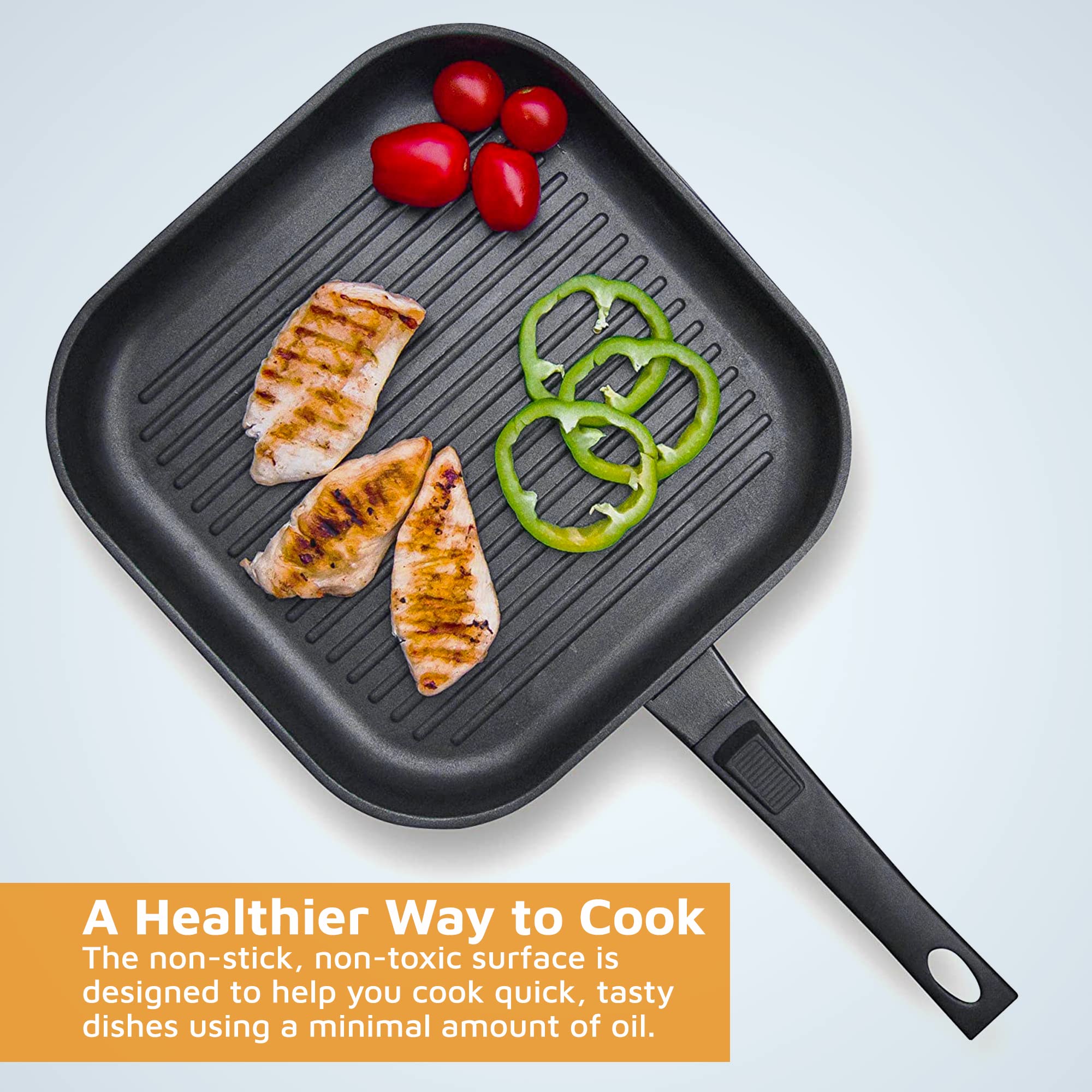 Buy Grill Pan Non Stick Griddle Pan for Induction Hob and Oven, Cast