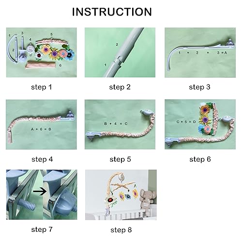 Miniatura 7 de Móvil de cuna arcoíris de madera hecho a mano para bebé (colgador móvil de madera arcoíris para bebé)