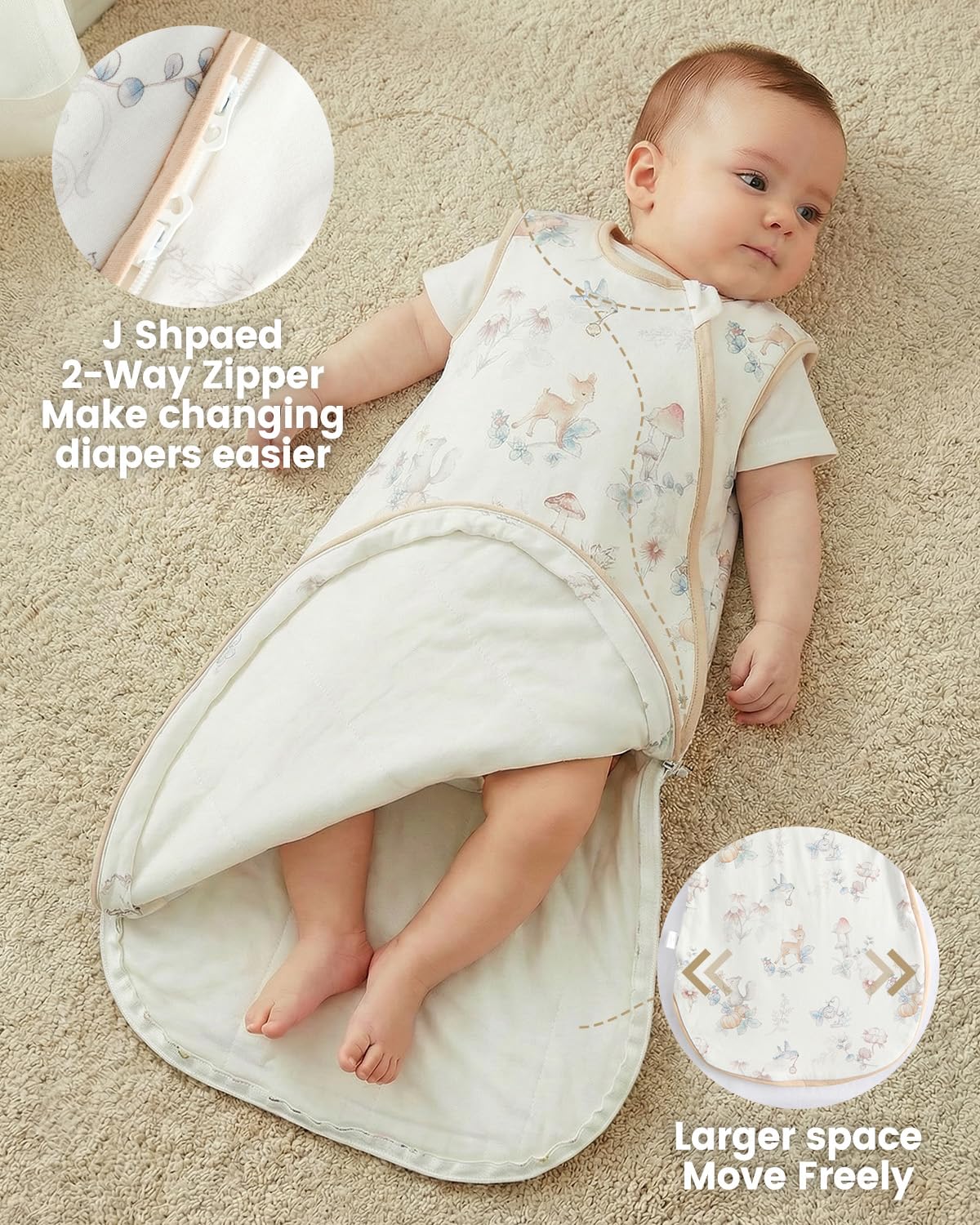 WYTbaby 2 Pack Baby Sleeping Bag 1.0 Tog - Image 2