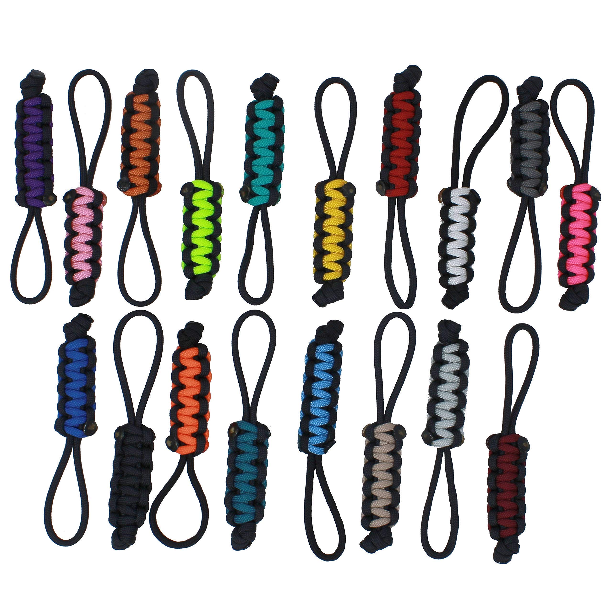 BubbasGarageTv - Large Heavy Duty Paracord Zipper Pulls (Customizable)