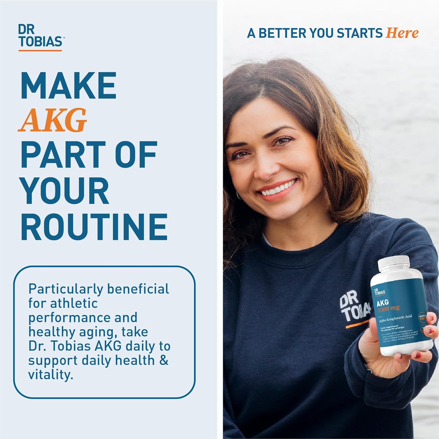 Dr. Tobias AKG Supplement 1000mg Per Serving, Bioavailable Alpha Ketoglutaric Acid, Supports Cellular Energy & Nitric Oxide Flow, Vegan, Gluten-Free, Non-GMO, 180 Capsules, 90 Servings - Image 7