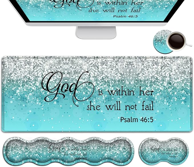 Keyboard Mouse Pad Set,Extended Gaming Mouse Pad + Memory