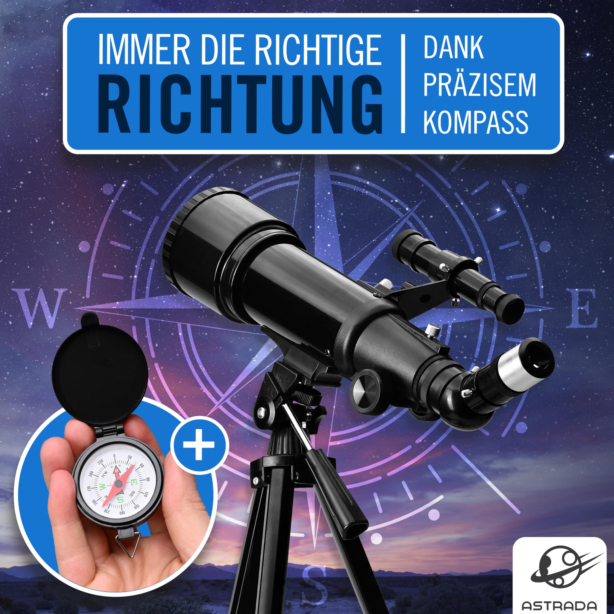 Teleskop Set Okulare 20x-200x HAUEA Astronomie-Teleskop 70/400 Mm – Für Einsteiger & Kinder (mit Stativ, Handyadapter, 20x-200x Vergrößerung) Teleskop Mit Handyadapter