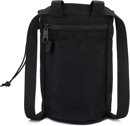 Miniatura 2 de Bolsa de tiza de lona encerada para escalada en roca, cubo de tiza Boulder con cinturón, impermeable, bolsillo con cremallera - Equipo de escalada