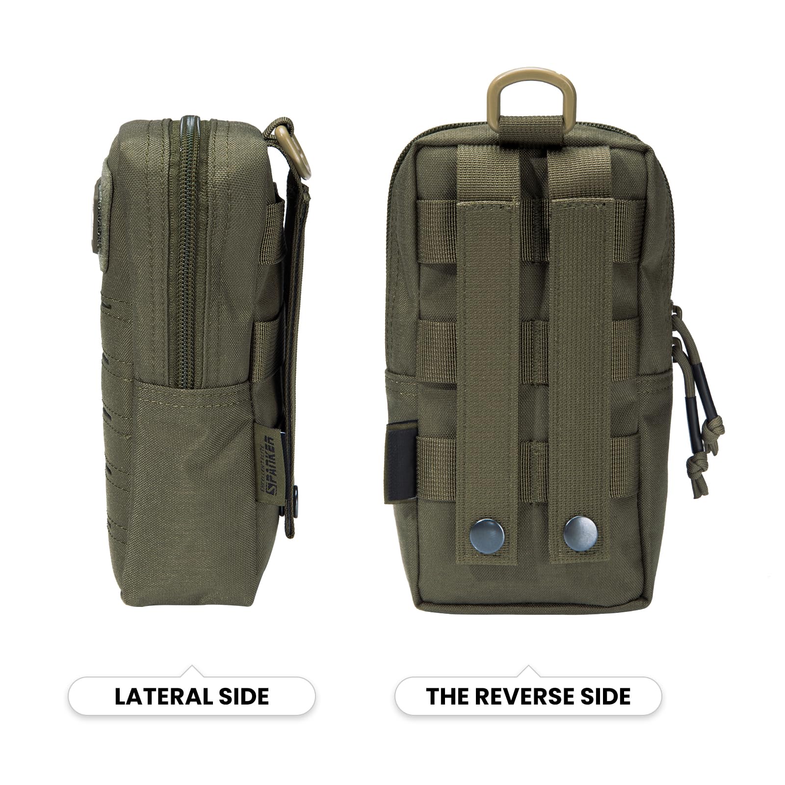 EXCELLENT ELITE SPANKER Nylon Molle Pouch Laser Cutting Design EDC Small Utility Pouch Tactical Compact Organizer Pouch(RGN) - Image 3