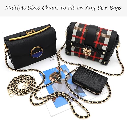 Miniatura 58 de Correa de cadena de metal para bolsa, 4 piezas, bolsa de mano, bolsa de hombro, bolsa cruzada, 15.4 pulgadas, 23.6 pulgadas, 31.4 pulgadas, 47.2