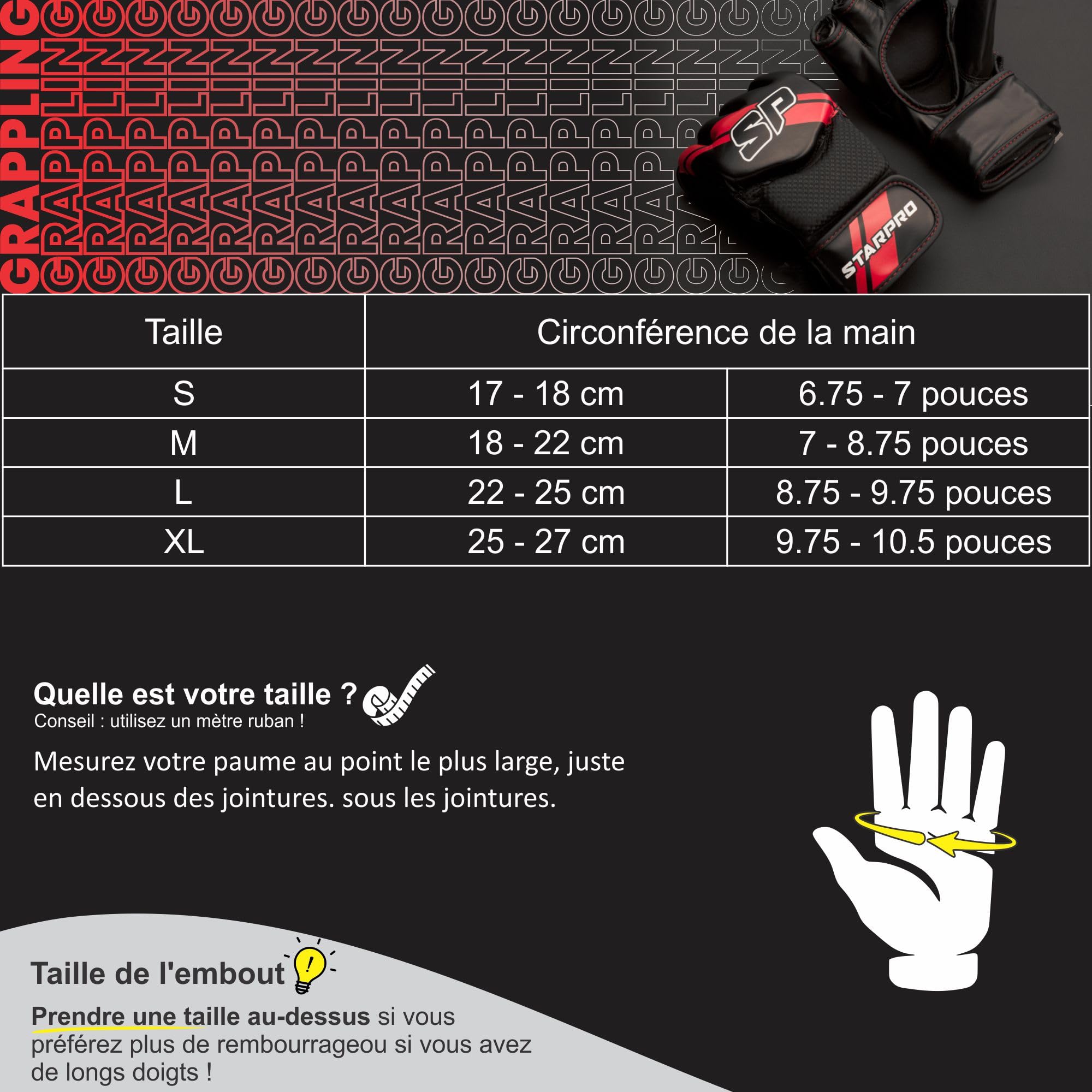 Starpro Star Gants MMA - Cuir PU - Blanc et Noir - pour Sparring en au Combat Muay Thai Arts Martiaux Kickboxing Exercice et Fitness - Hommes et Femmes