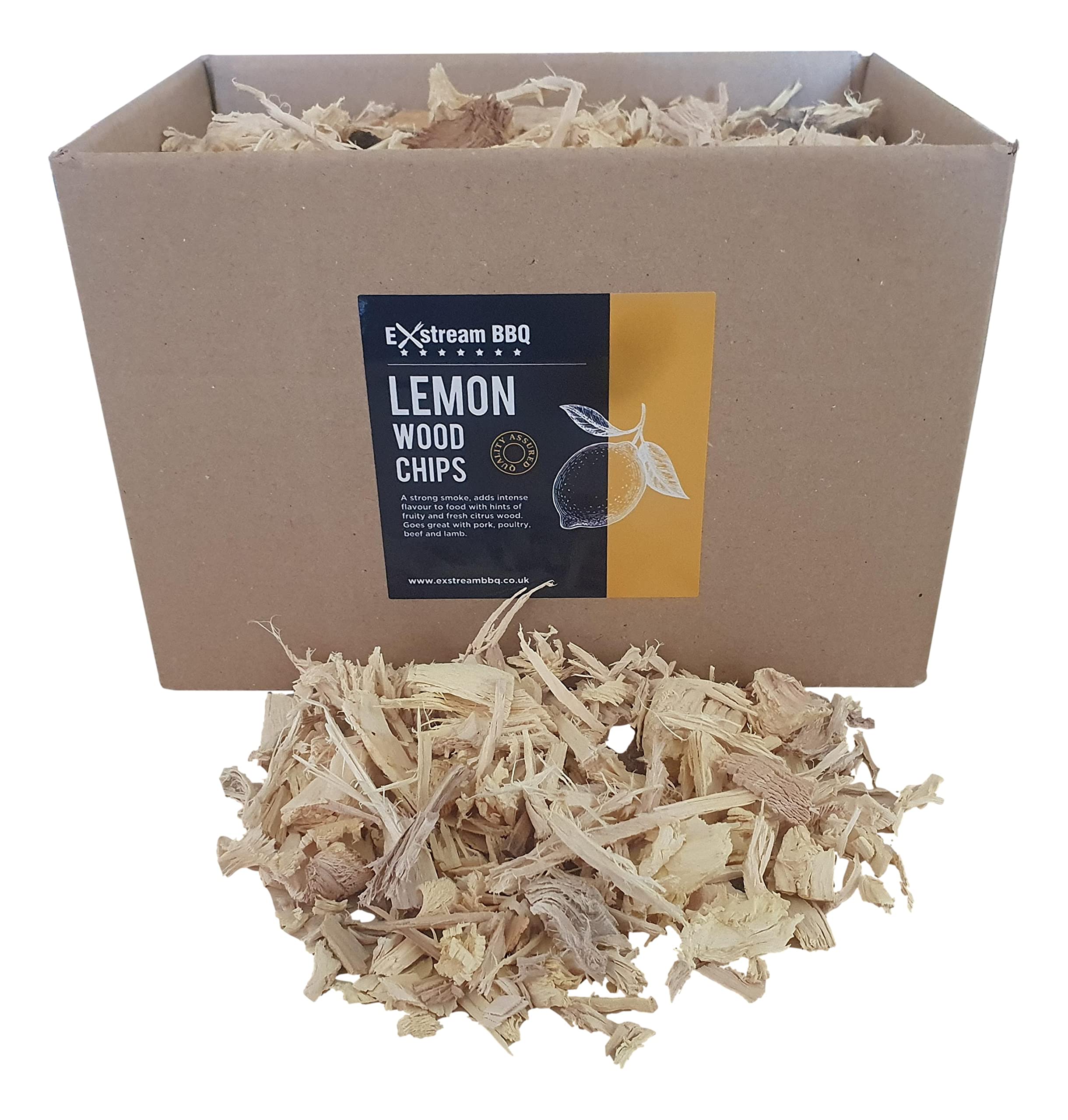 Exstream BBQ Barbecue Smoking Wood Chips *Over 16 Great Flavours in 1, 5 & 10 Litres* (Lemon 5 Litre)
