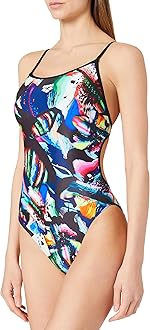 ARENAwomens Print Lace Back Maxlife One Piece Athletic Training Swimsuit One Piece Swimsuit (pack of 1)
