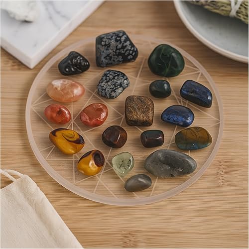 Miniatura 5 de Piedras de obsidiana pulidas con copos de nieve pulidos, rocas naturales, piedras de reiki, cristales para decoración, equilibrio de chakras,