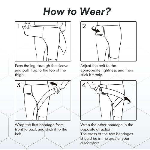 Miniatura 6 de Vital Salveo - Soporte de compresión para hombres y mujeres, alivio del dolor de cadera, recuperación de lesiones, diseño cómodo y ajustable (1