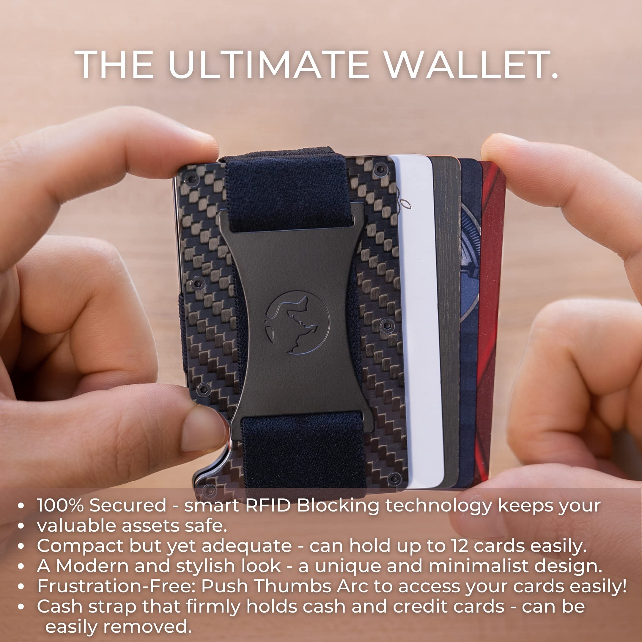 Denomad Carbon Fiber Slim Wallet Premium Carbon Fiber Wallet For Men