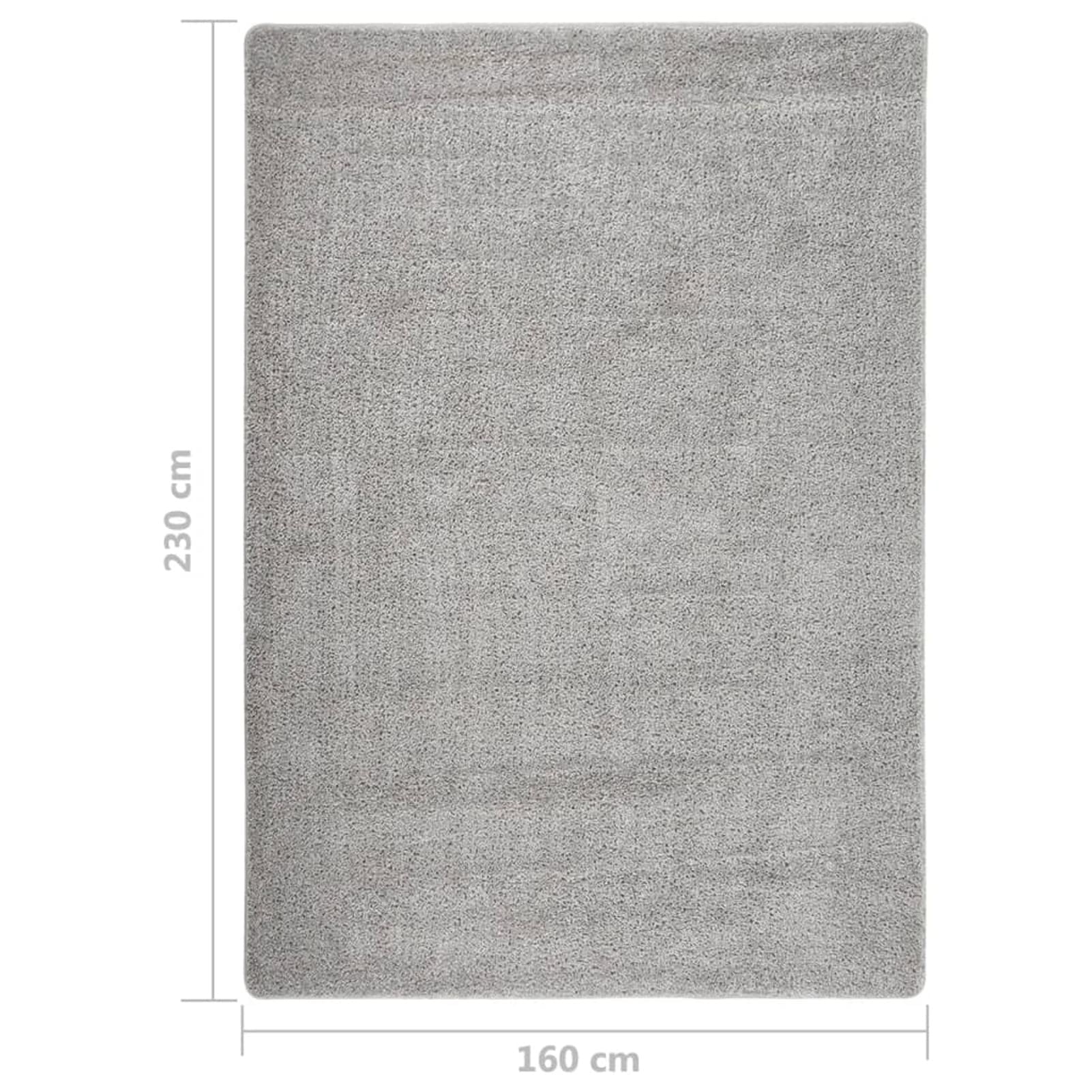 Homgoday Tapis Shaggy gris clair, 160 x 230 cm, antidérapant, tapis de cuisine, tapis de couloir, tapis de salon, tapis de chambre à coucher