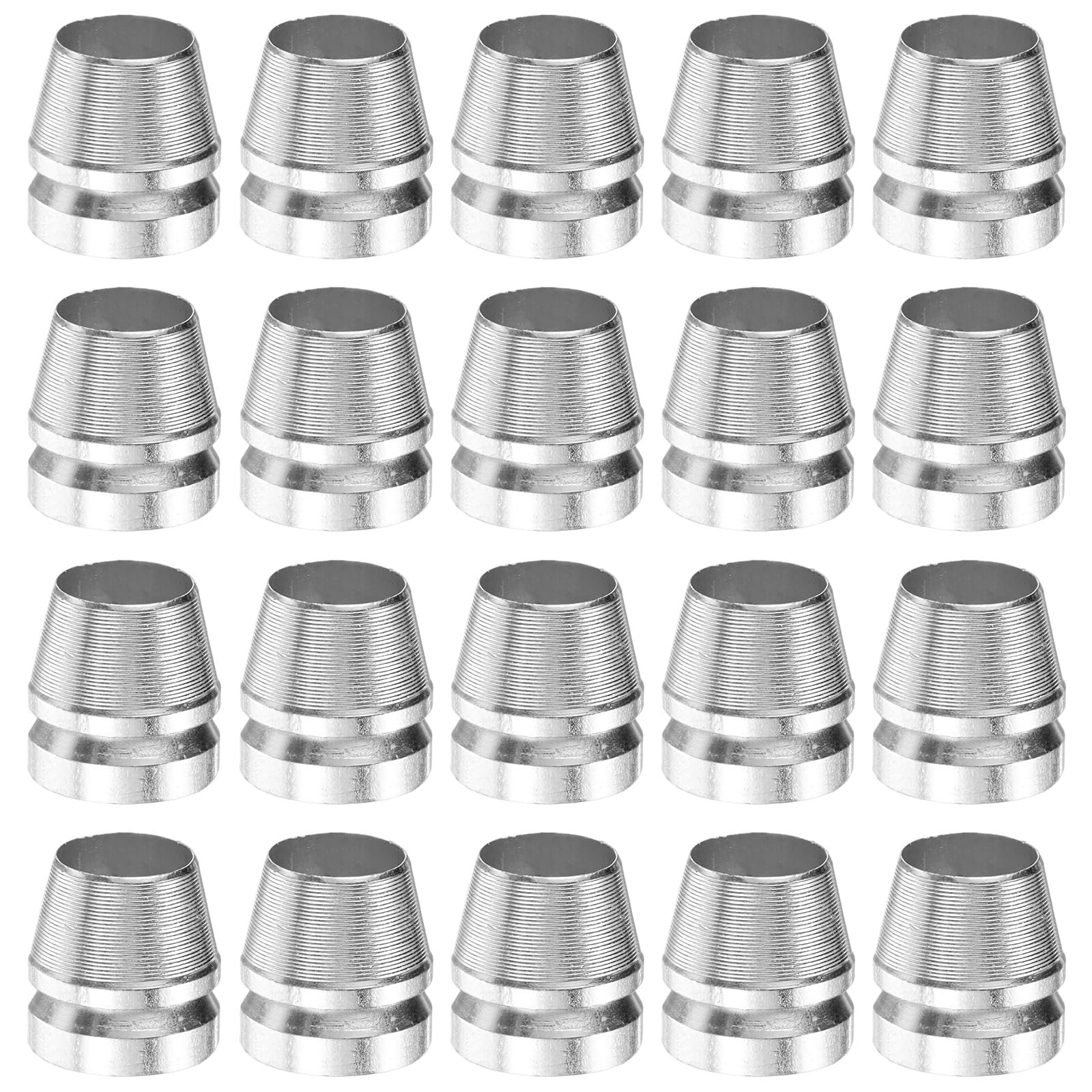 M METERXITY 20-Pack Safety Round Axe Handle Wedge, 20mm/0.8in Diameter Metal Hammer Handle Wedges for Reinforced Axe/Claw Hammer/Sledge/Wood [Silver Tone]