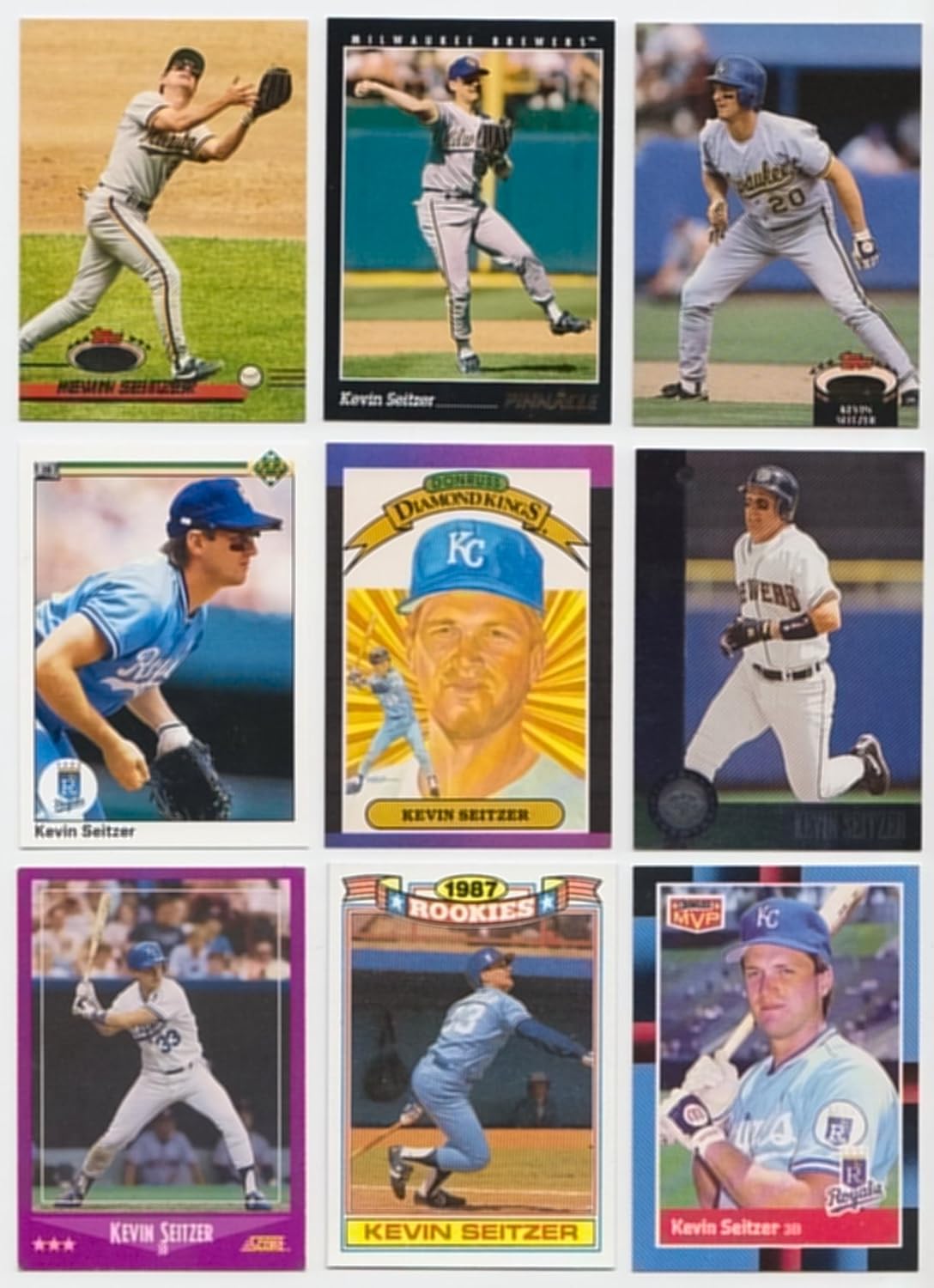 Kevin Seitzer / 50 Different Baseball Cards Featuring Kevin Seitzer! No Duplicates