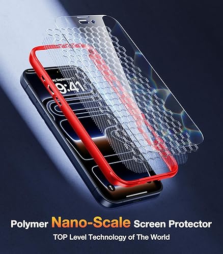 Miniatura 687 de Diaclara - Funda diseñada para iPhone 14 Pro Max, resistente, de cuerpo completo, con protector de pantalla sensible al tacto y antiarañazos + Blanco