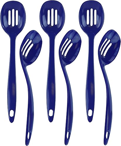 Reston Lloyd Utensilios de cocina de melamina ranurada de alta calidad con mango ergonómico resistente al calor, plástico duradero sin BPA, 11.5