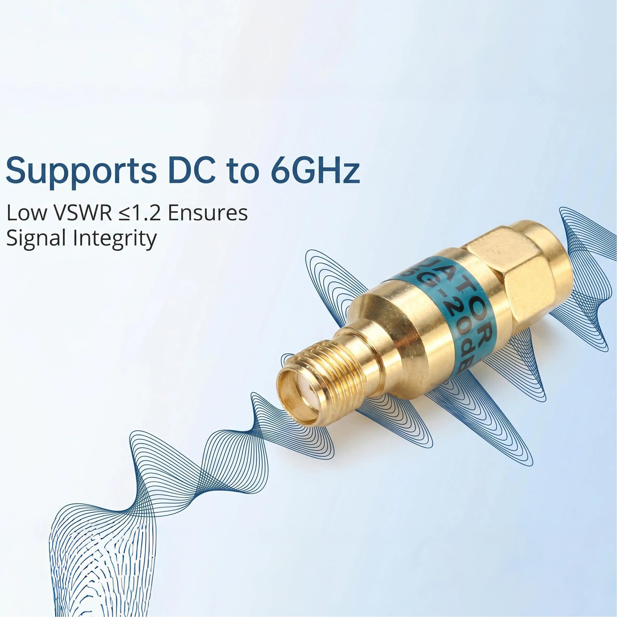 BECEN Atenuador SMA RF 10dB 6G 2W