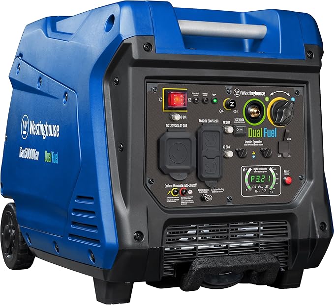 Westinghouse 5000 Peak Watt Dual Fuel Portable Inverter Generator