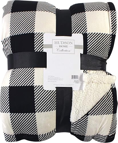 Miniatura 4 de Hudson Baby Home - Manta de visón con respaldo sherpa.