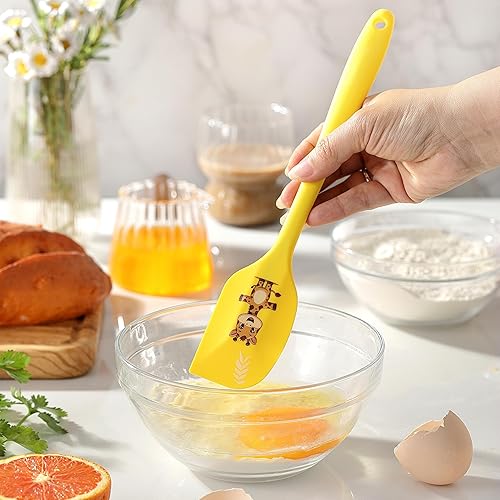 Miniatura 5 de 5 piezas de juego de espátulas de silicona de goma, DQELFA espátulas resistentes al calor de grado alimenticio para uso en la cocina, para cocinar