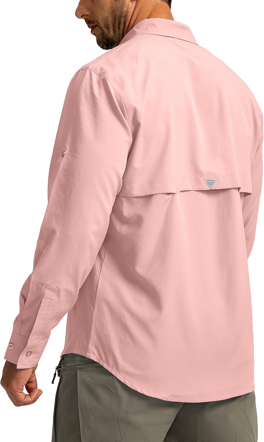 Men's Sun Protection Fishing Shirts Long Sleeve Travel Work Shirts for Men UPF50+ Button Down Shirts with Zipper Pockets - Image 3