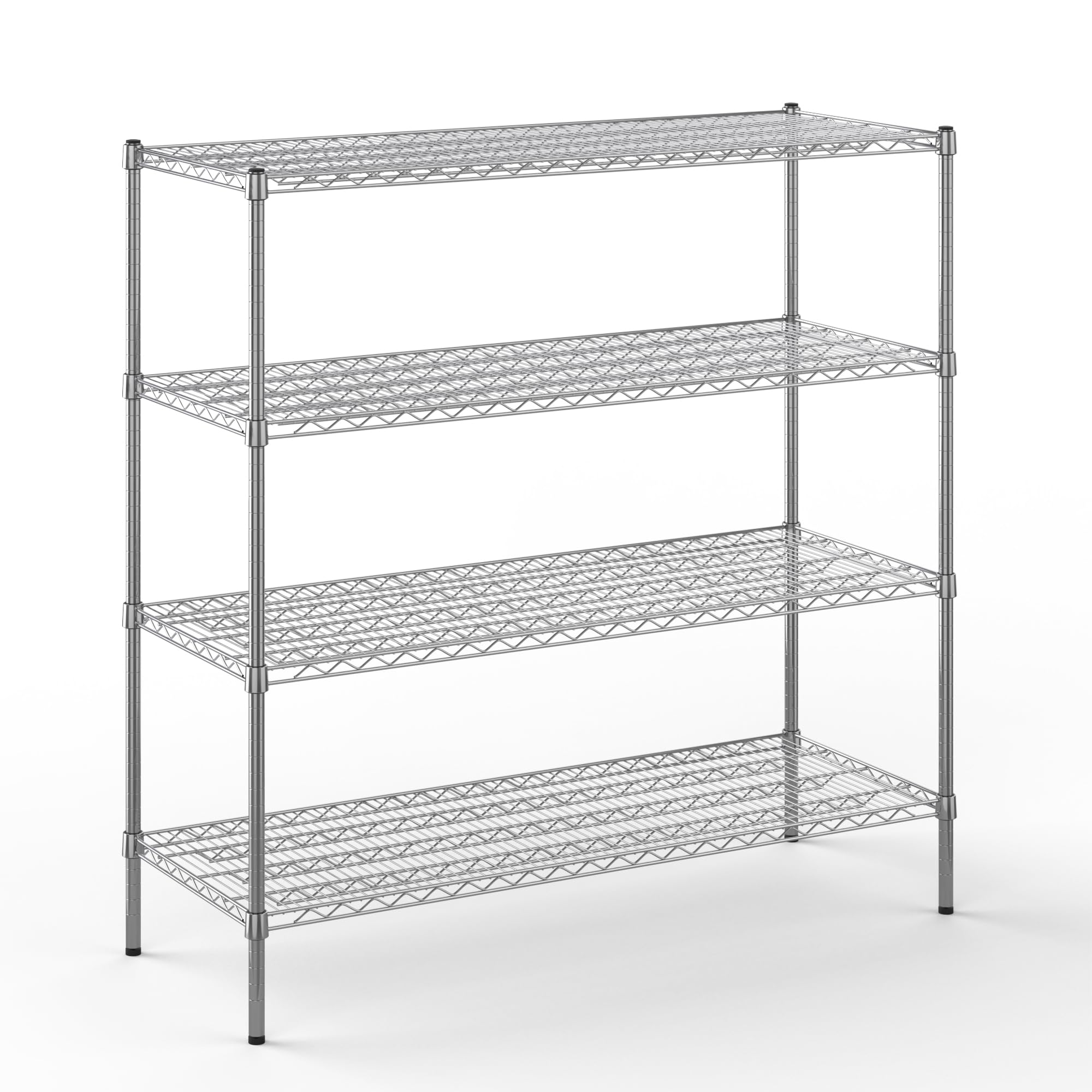 21" Deep x 54" Wide x 54" Height Wire Shelving Kit | 4-Tier | NSF Commercial Storage Rack Unit