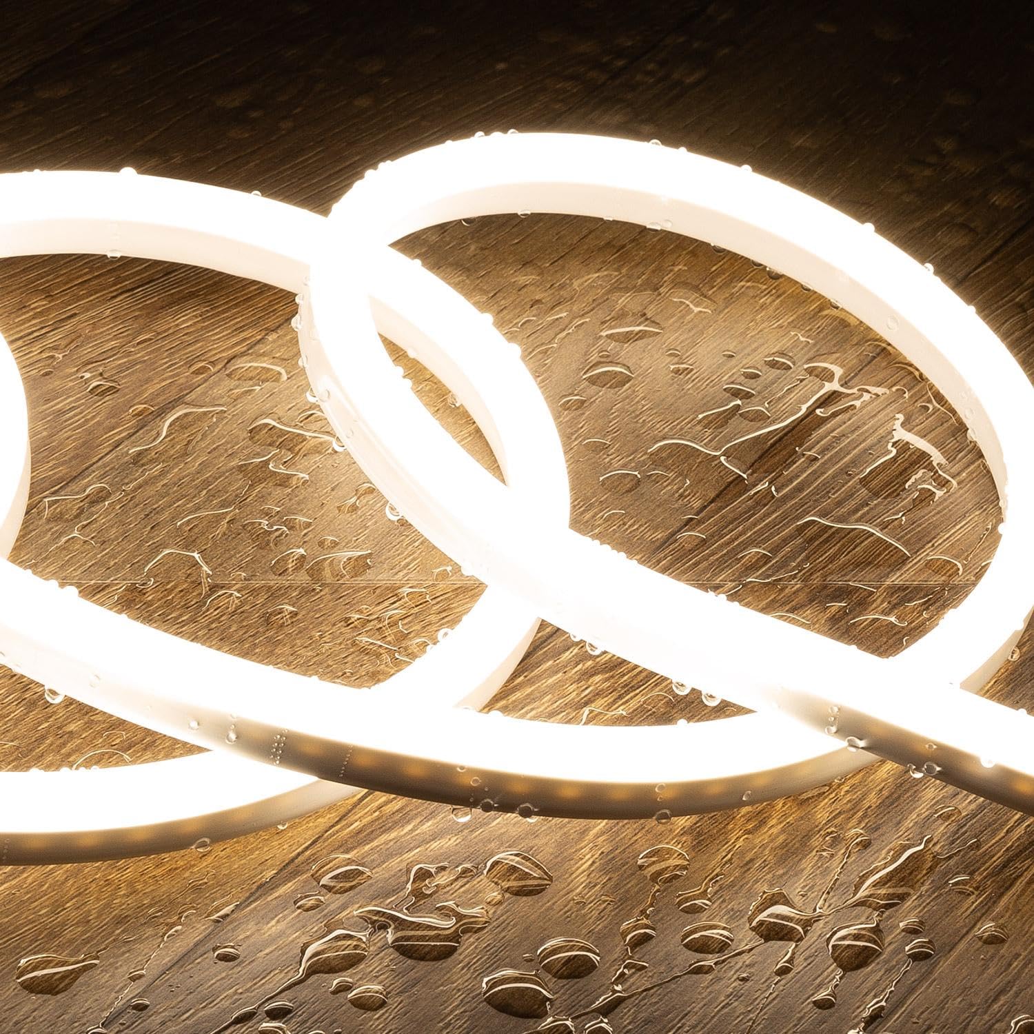 LEDKIA LIGHTING Striscia LED Neon Regolabile 220V SFLEX8 8W/m IP65 Taglio 100cm Bianco Naturale 50 m