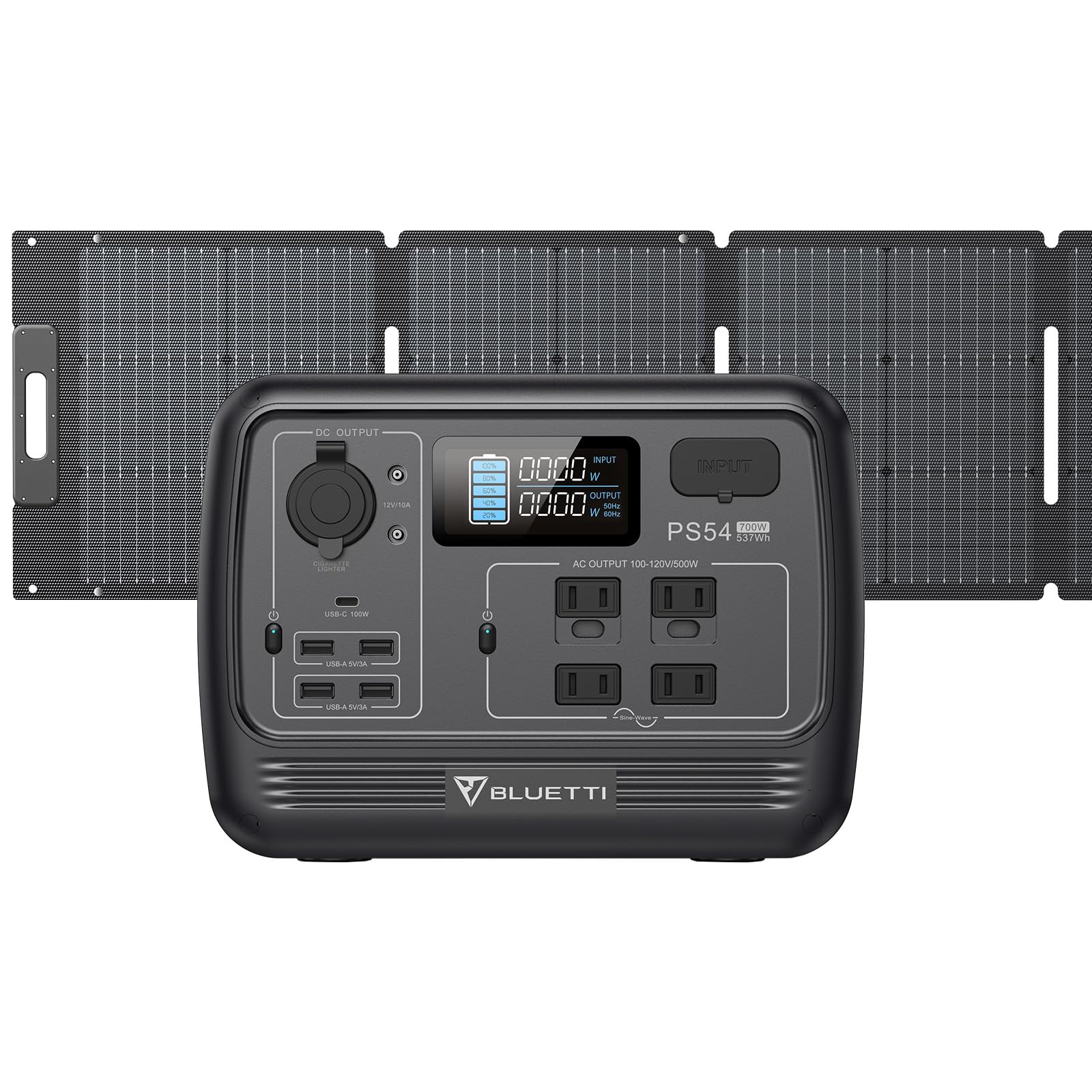 Amazon.co.jp: BLUETTI ポータブル電源 PS54 537Wh 120W太陽光発電 