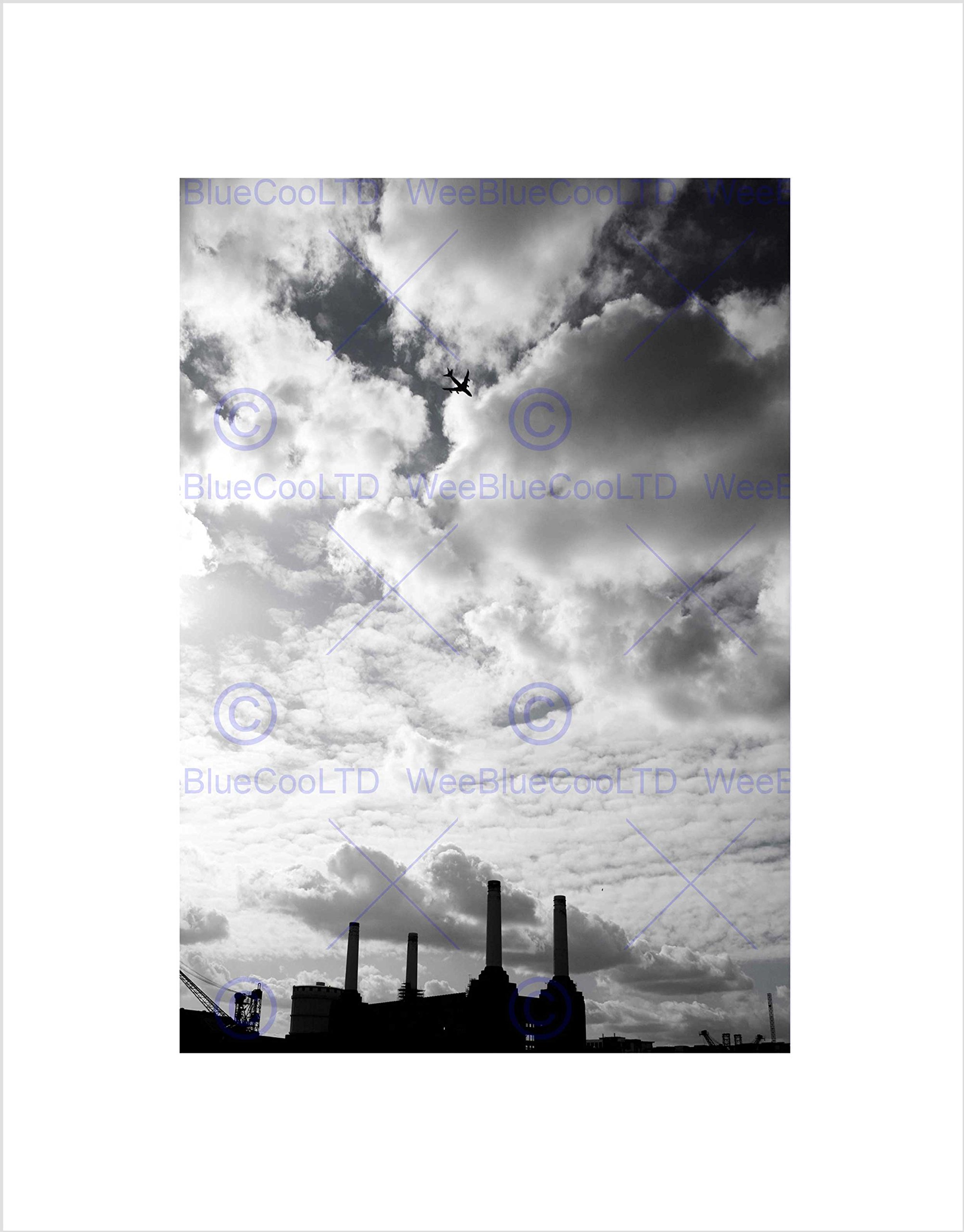 Wee Blue Coo Photo Architecture Transport Battersea Power Station Jet Wall Art Print