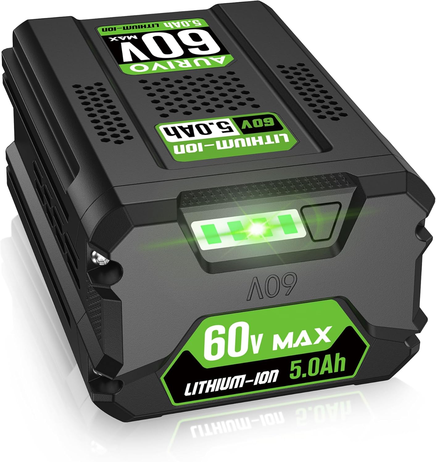 5.0Ah Battery Replacement for Greenworks 60V Battery, 300Wh 1200+ Cycles, Fits 75+ Greenworks 60V Tools Lawn Mower Blower Trimmer Ebike LB605 Battery