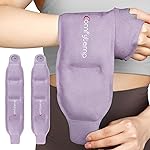 Comfytemp Wrist Ice Pack Wrap for Carpal Tunnel Relief, 2 Gel Packs, FSA Eligible Items Only List, Hot Cold Compression Brace for Hand Injuries Reusable, Tendonitis, Men Women Surgery Gift (Purple)
