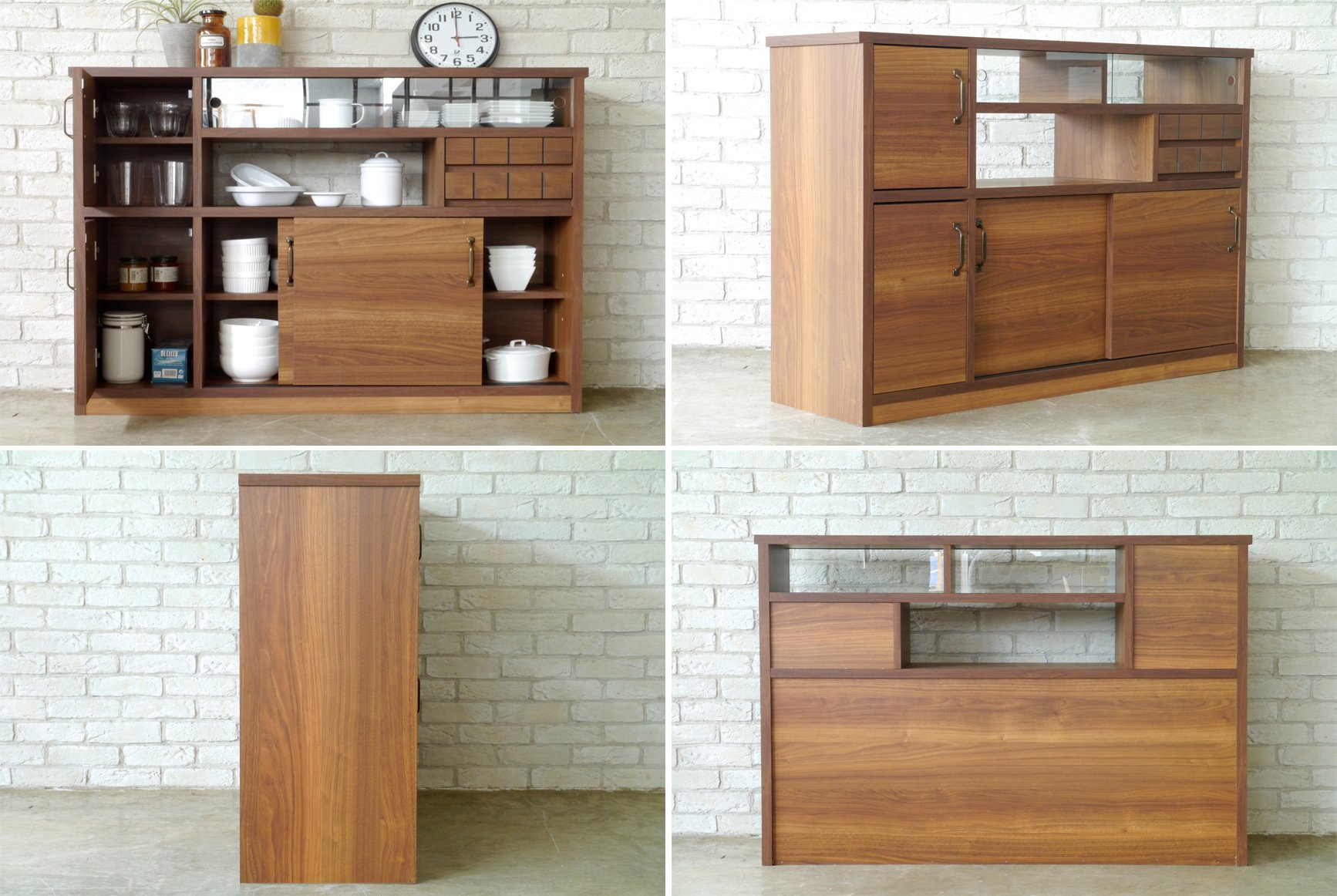 Amazon｜大川家具 GART MONT (モント) 120スリムカウンター 
