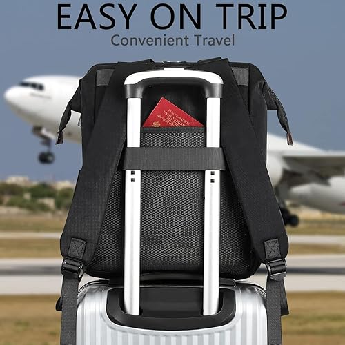 Miniatura 6 de FALANKO Mochila para niñas, 17 pulgadas para mujer, portátil, escuela, universidad, con puerto de carga USB, mochila de escuela primaria media alta