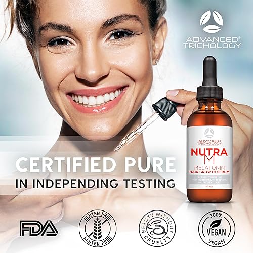 Miniatura 4 de Advanced Trichology NutraM™ - Suero para el cabello – Dermatológicamente probado, aprobado* por American Hair Loss Association | Bloqueador DHT del