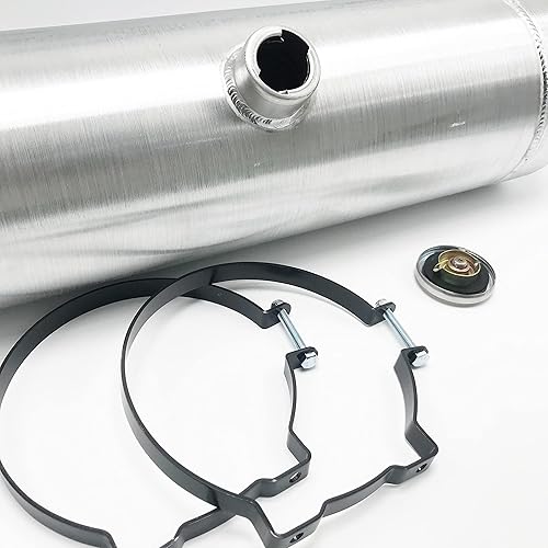 Miniatura 4 de JSD AUTO PARTS Tanque de combustible de aluminio 6 galones 8x 28 pulgadas tanque de gas de llenado central 3/8 "NPT Outlet