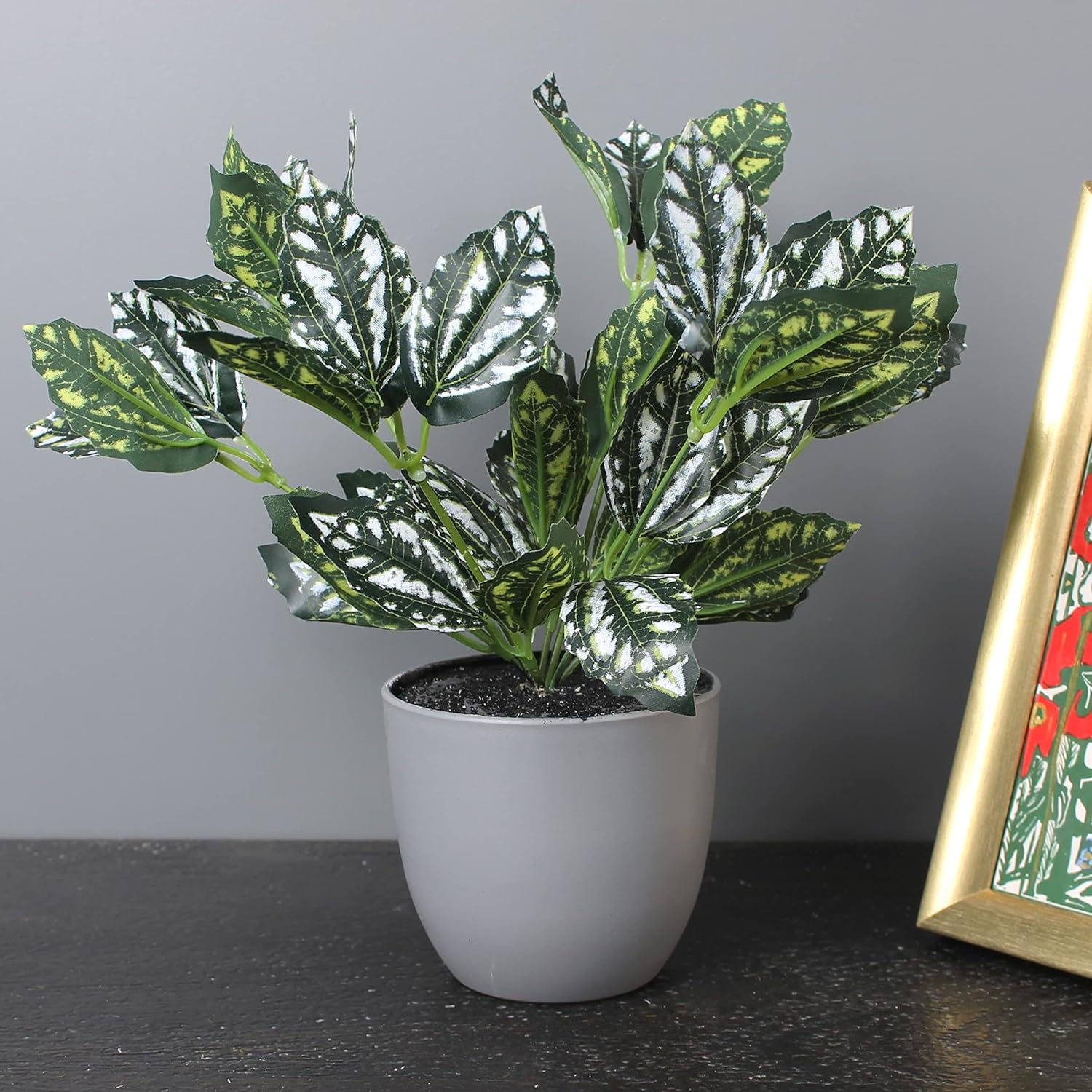 Buy Elemntl Artificial Plant in Grey Pot for Home Decor Decoration