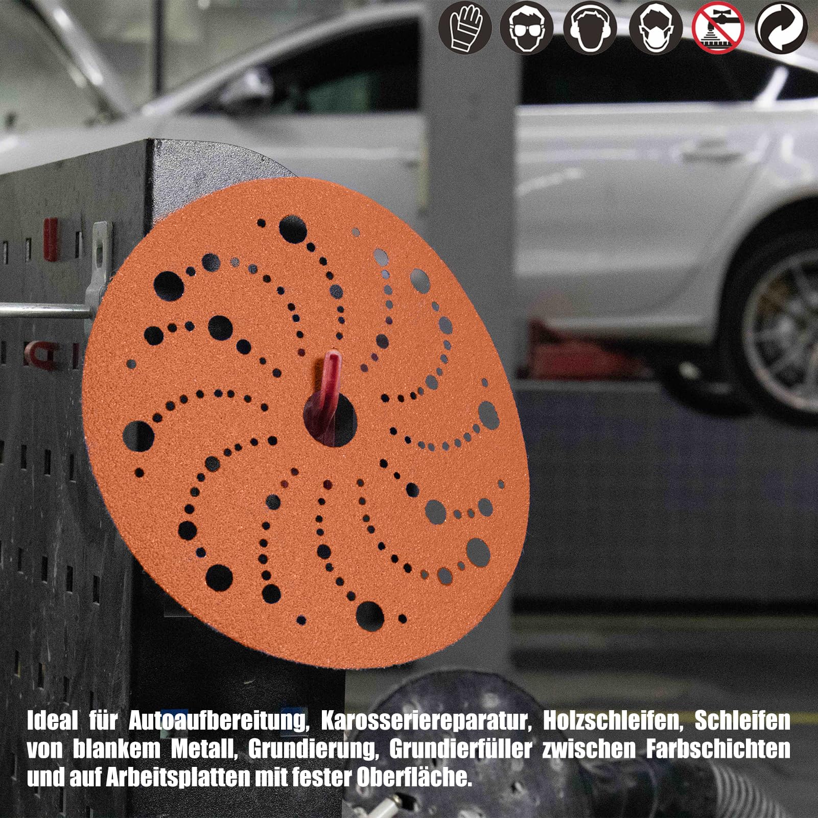 Lot De 50 Disques Abrasifs Micro Perforé 150 Mm - Bricolage