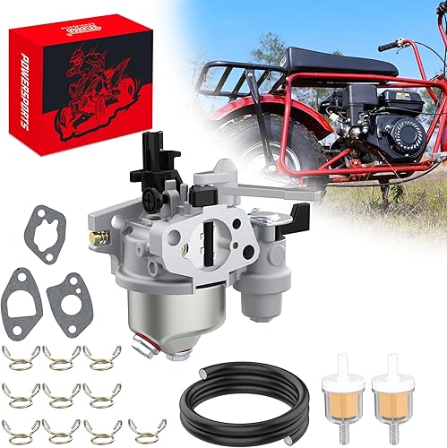 Carburador con juego de juntas de repuesto para Powersports CT200U KT196 196cc 5.5HP 6.5HP OHV Engine Go Kart Carb