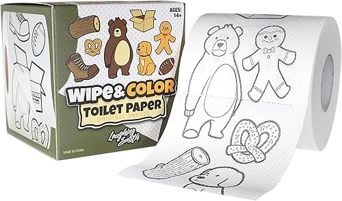 Miniatura 2 de Laughing Smith Divertido rollo de papel higiénico novedoso con formas lindas y divertidas impresas en cada hoja, papel higiénico divertido para