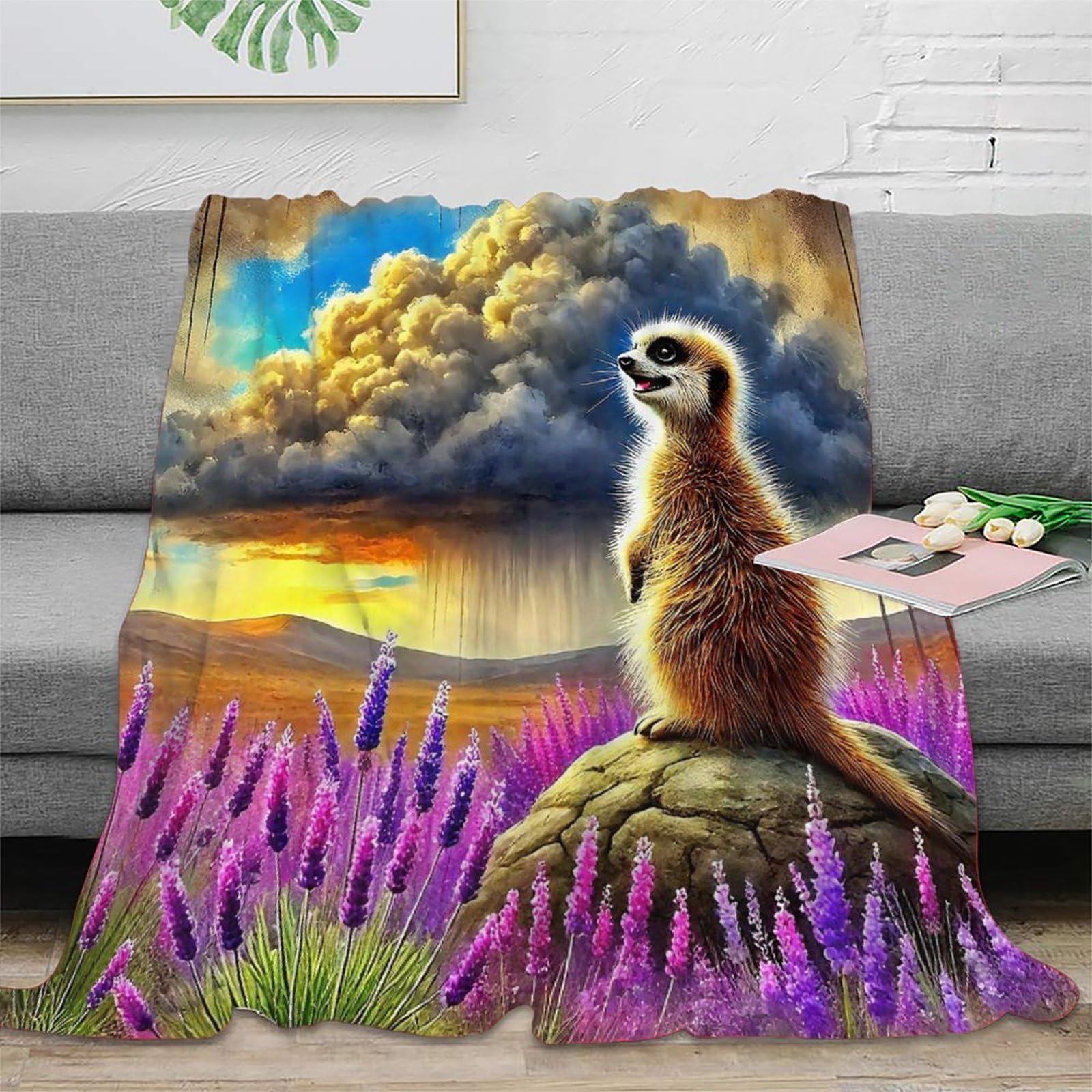 Couverture Meerkat moelleuse contre le froid nocturne adulte
