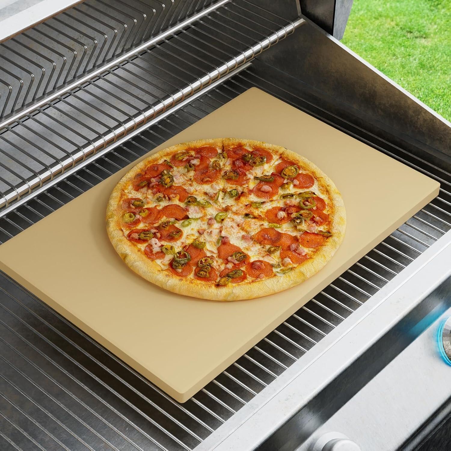Lar Pizza Stone Barbecue Pizza Stone tangular Thick Oven BakingPizza Stone