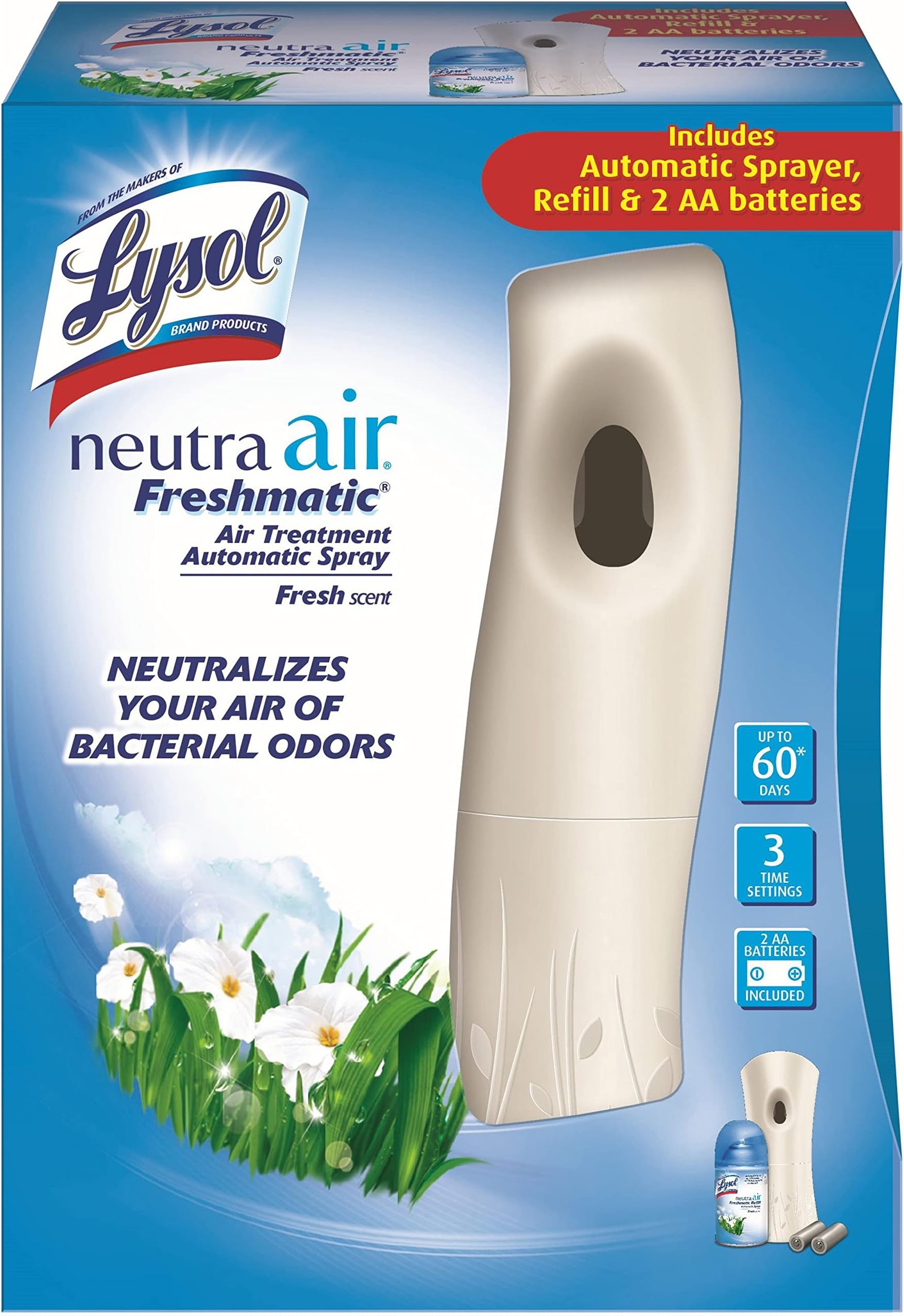 Lysol Neutra Air Freshmatic Starter Kit, Automatic Air Freshener, Fresh Scent, Case of 4