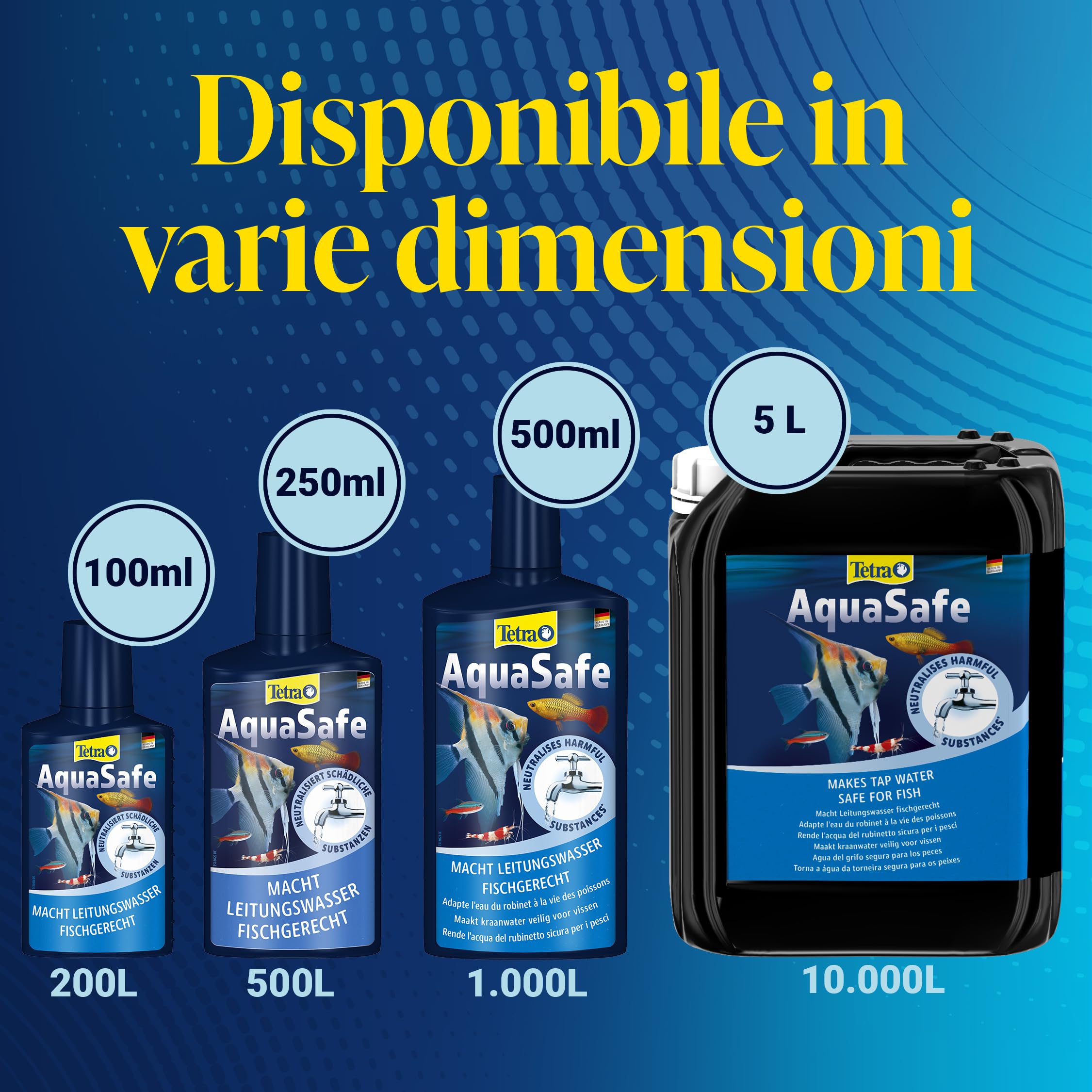 Tetra AquaSafe, Rende l'Acqua del Rubinetto Sicura, Neutralizza le Sostanze Dannose per i Pesci - 500 ml