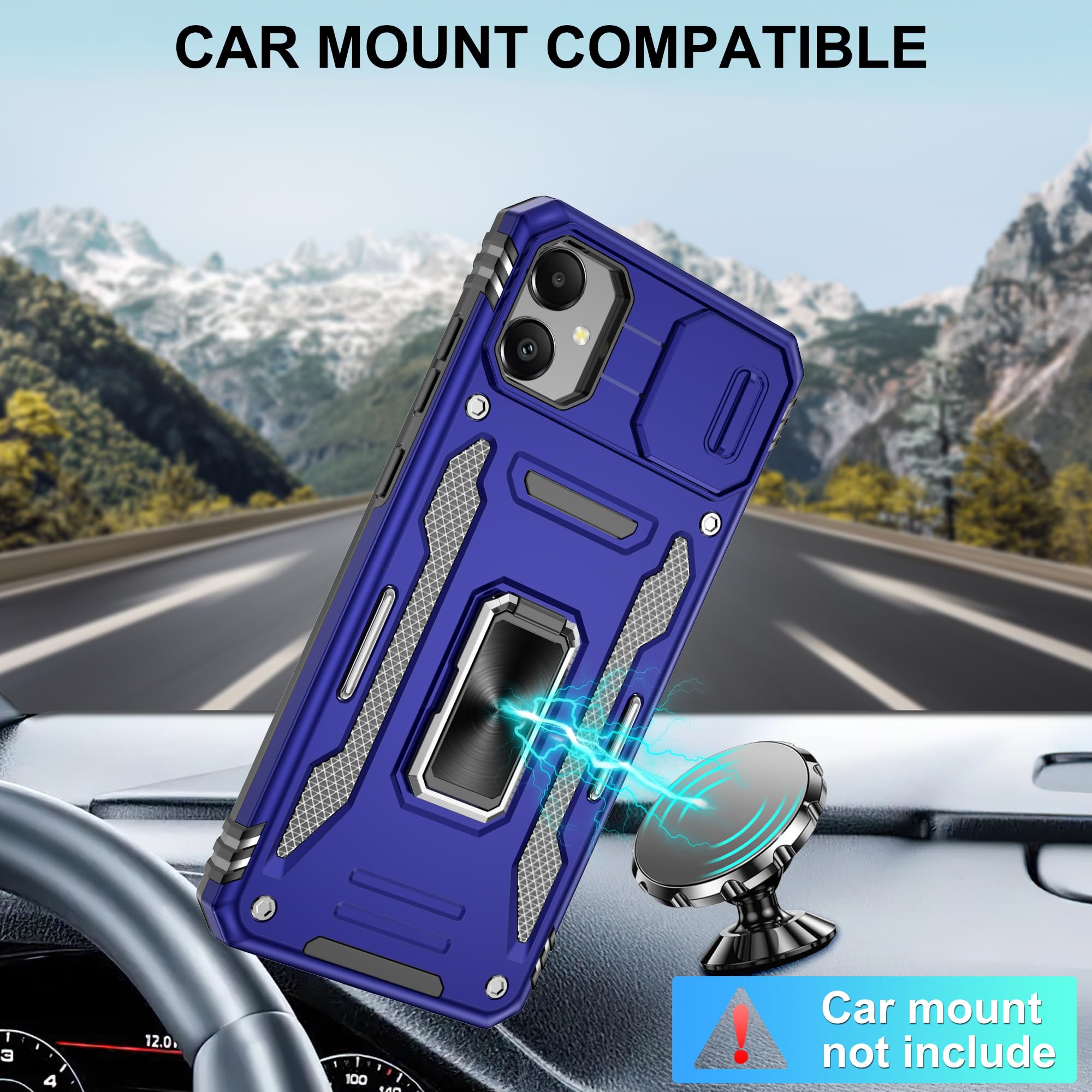Amazon.com: Gritup for Samsung Galaxy A05 Case with Slide Camera 