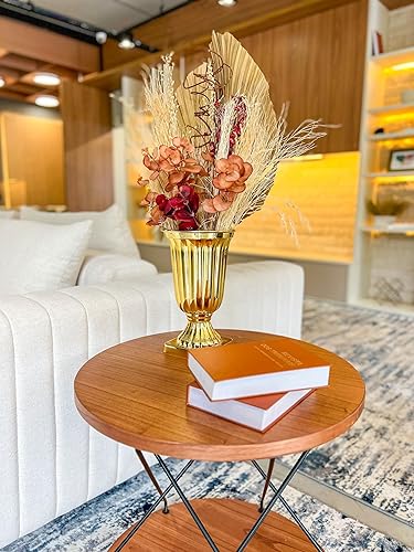 Miniatura 6 de Florero decorativo de plástico para fiesta o decoración del hogar, grande (dorado)